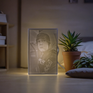 Flat night lamp lithophane