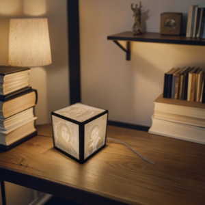 Lithophane cube lamp